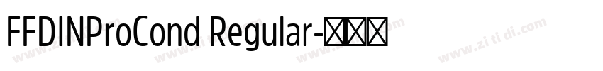 FFDINProCond Regular字体转换